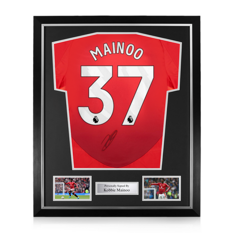 Mainoo Autograph Kobbie Mainoo Signed Framed 2024/25 Home Shirt – The Collectors Corner