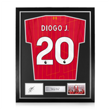 Diogo Jota Signed Framed Display w/ Liverpool FC 2024/25 Home Shirt