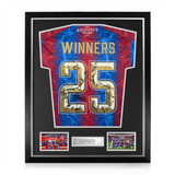 Crystal Palace F.C. Squad Signed Framed 2024/25 Winners 25 Home Shirt
