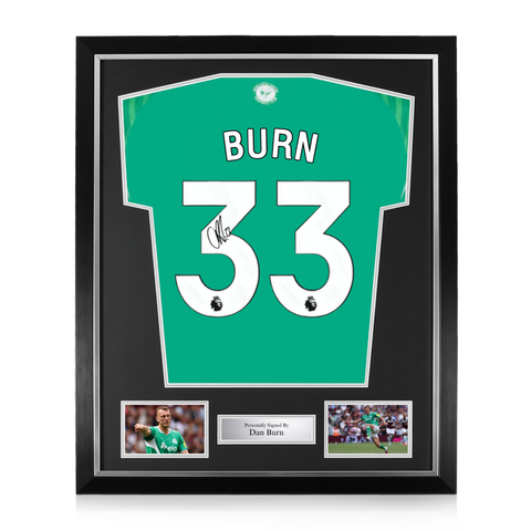 Dan Burn Signed Framed Newcastle United 2025/26 Away Shirt