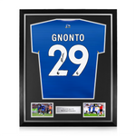 Wilfried Gnonto Signed Framed Leeds United 2025/26 Away Shirt