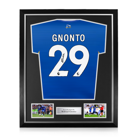 Wilfried Gnonto Signed Framed Leeds United 2025/26 Away Shirt