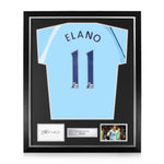 Elano Signed Framed Display w/ Manchester City Home Shirt
