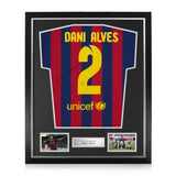 Dani Alves Signed Framed 2013/14 Home Shirt