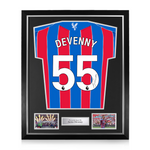 Justin Devenny Signed Framed Crystal Palace 2025/26 Home Shirt