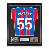 Justin Devenny Signed Framed Crystal Palace 2025/26 Home Shirt