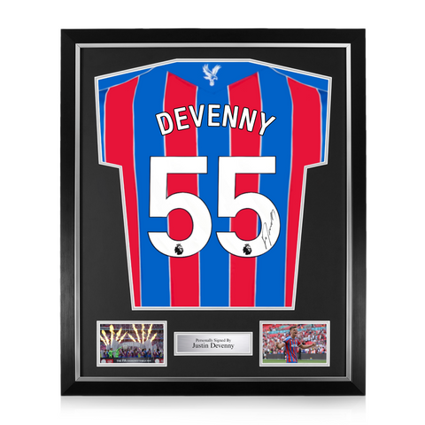 Justin Devenny Signed Framed Crystal Palace 2025/26 Home Shirt