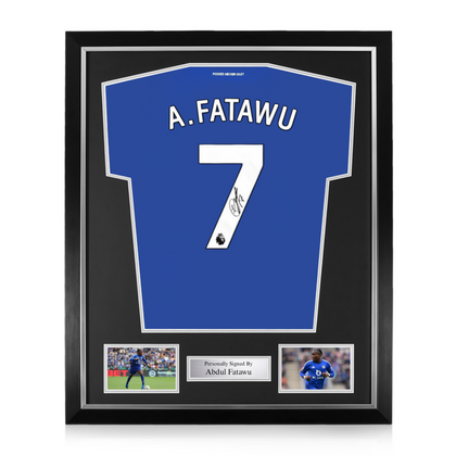 Abdul Fatawu Signed Framed Leicester City 2024/25 Home Shirt