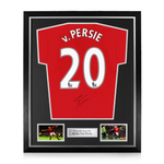 Robin Van Persie Signed Framed Manchester United Home Shirt