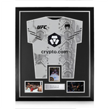 Leon Edwards Signed Framed Display w/ UFC White Shirt