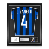 Javier Zanetti Signed Framed Display w/ Inter Milan Home Shirt