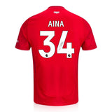 Ola Aina Signed Nottingham Forest 2024/25 Home Shirt