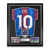 Eberechi Eze Signed Framed Display w/ Crystal Palace 2024/25 Home Shirt