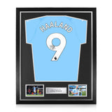 Erling Haaland Signed Framed 2023/24 Home Shirt
