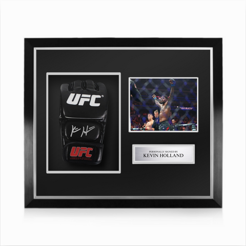Kevin Holland Signed Framed UFC Glove w/ Beckett Authentication