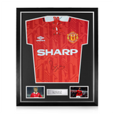 Paul Scholes Signed Framed Manchester United 1992/94 92 Home Shirt