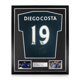 Diego Costa Signed Framed Chelsea Shirt