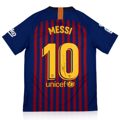 Lionel Messi Signed FC Barcelona 2018/19 Home Shirt