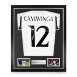 Eduardo Camavinga Signed Framed Home 2023/24 Shirt w/ BAS Beckett Authentication