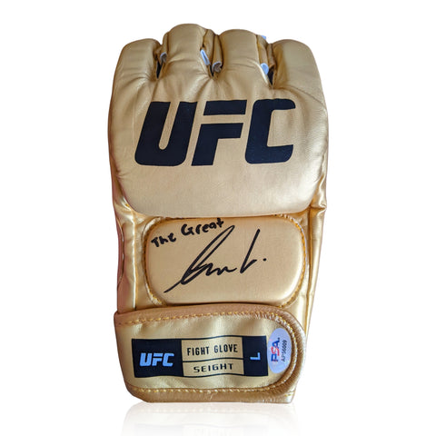 Alexander Volkanovski Signed UFC Gold Glove with "The Great" inscription w/ PSA Authentication