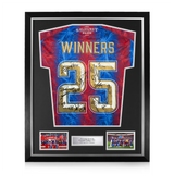 Crystal Palace F.C. Squad Signed Framed 2024/25 Winners 25 Home Shirt