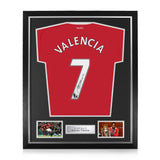 Antonio Valencia Signed Framed 2010/11 Home Shirt