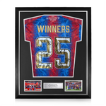 Crystal Palace F.C. Squad Signed Framed 2024/25 Winners 25 Home Shirt