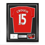 Peter Crouch Signed Framed Display w/ Liverpool Home Shirt