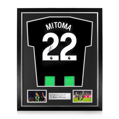 Kaoru Mitoma Signed Framed Brighton 2024/25 Third Shirt