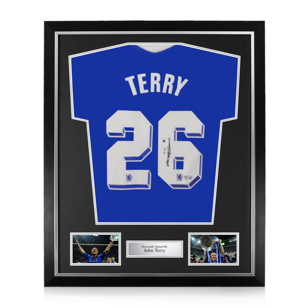 John Terry Signed Framed Chelsea FC Home Shirt w/ BAS Beckett Authentication