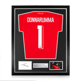 Gianluigi Donnarumma Signed Framed Display w/ Italy Goalkeeper Shirt