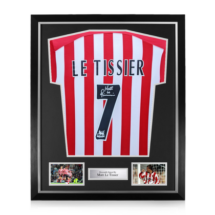 Matt Le Tissier Signed Framed Inspired Home Shirt