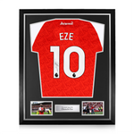 Eberechi Eze Signed Framed Arsenal 2025/26 Home Shirt