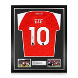 Eberechi Eze Signed Framed Arsenal 2025/26 Home Shirt