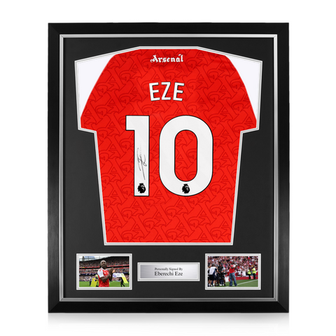 Eberechi Eze Signed Framed Arsenal 2025/26 Home Shirt
