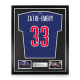 Warren Zaire-Emery Signed Framed PSG Home Shirt w/ BAS Beckett Authentication
