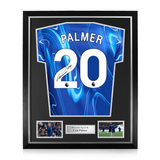 Cole Palmer Signed Framed Chelsea 2024/25 Home Shirt