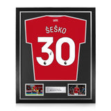 Benjamin Šeško Signed Framed 2026/27 Home Shirt