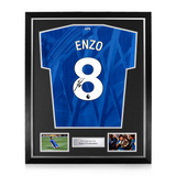 Enzo Fernandez Signed Framed 2025/26 Home Shirt