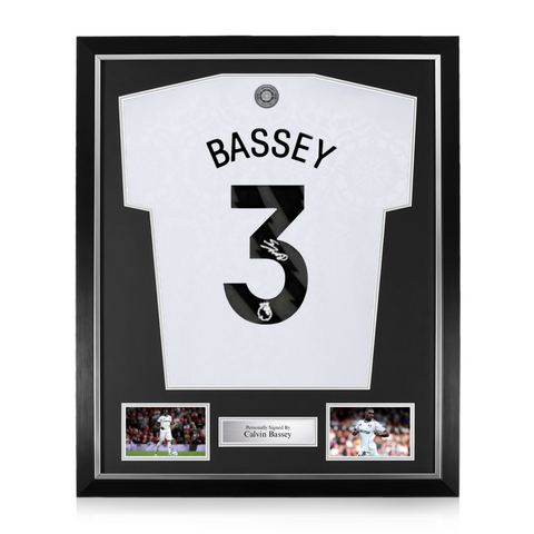 Calvin Bassey Signed Framed Fulham 2025/26 Home Shirt