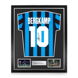 Dennis Bergkamp Signed Framed 1992-94 Home Shirt