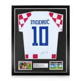 Luka Modric Signed Framed Croatia 2022 Home Shirt