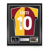 Francesco Totti Signed 2001/02 Framed Home Shirt