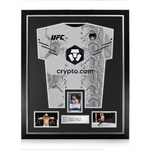 Johnny Walker Signed Framed Display w/ UFC White Shirt