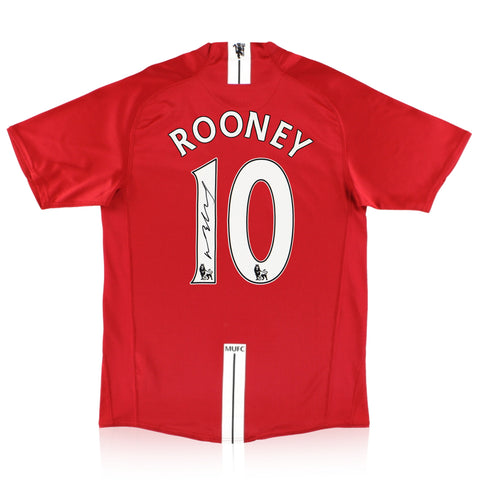 Wayne Rooney Signed Manchester United Retro Remake Shirt