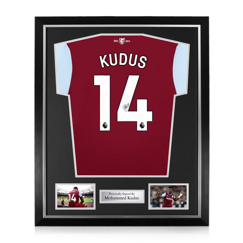 Mohammed Kudus Signed Framed West Ham United 2024/25 Home Shirt