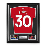 Benjamin Šeško Signed Framed 2026/27 Home Shirt