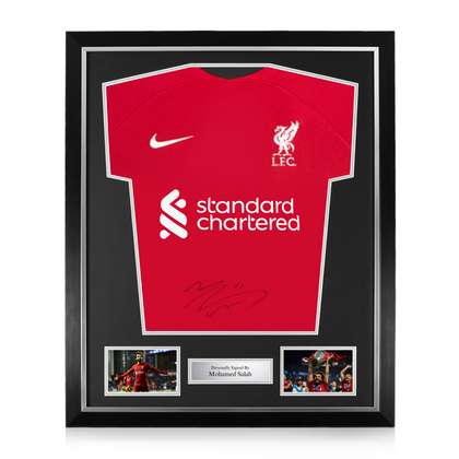 Mohamed Salah Signed Framed Liverpool 2022/23 Home Shirt w/ Club COA