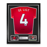 Matthijs De Ligt Signed Framed Manchester United 2024/25 Home Shirt