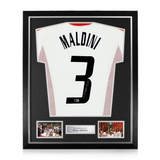 Paolo Maldini Signed Framed AC Milan Away Shirt w/ BAS Beckett Authentication